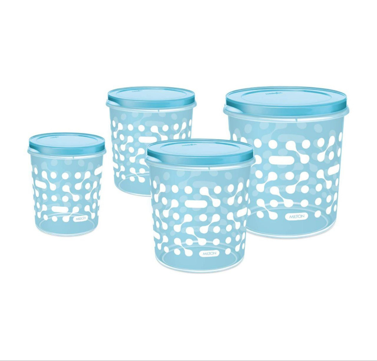 Grab 299milton Storex Plastic Storage Jars Containers Set Of 4 (1 13l 2l 3 