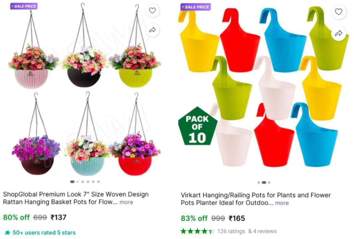 Hanging Basket (pack Of 6) 137hanging Pot (pack Of 10) 165 – Best Price in 