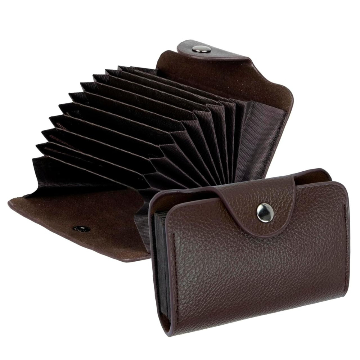 Storite 9 Slot Vertical Pu Leather Pocket Sized Credit Debit Atm Card Holde