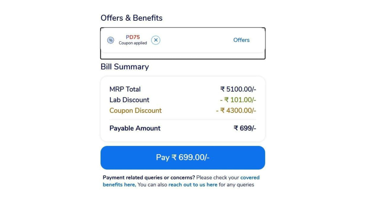 Medibuddy Loot Flat 4400 On Medibuddy Health Check-up 64 Lab Test Package (