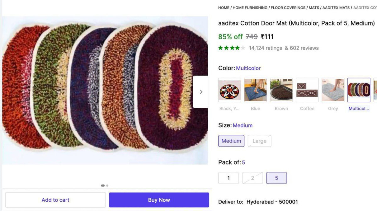 Door Mat (pack Of 5) At 111 – Best Price in India