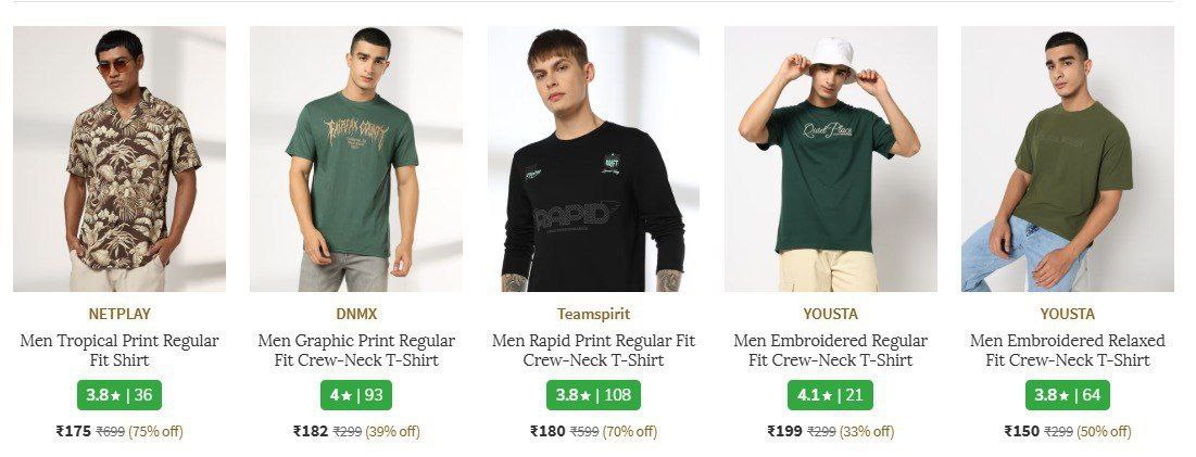 Topwear Clothing Under Rs 199men S Women S Boys Girls Baby – Best Price in 