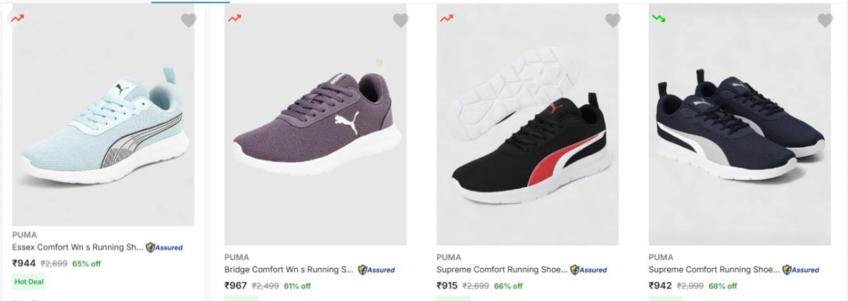 - Puma Shooesstarting Rs 944 – Best Price in India