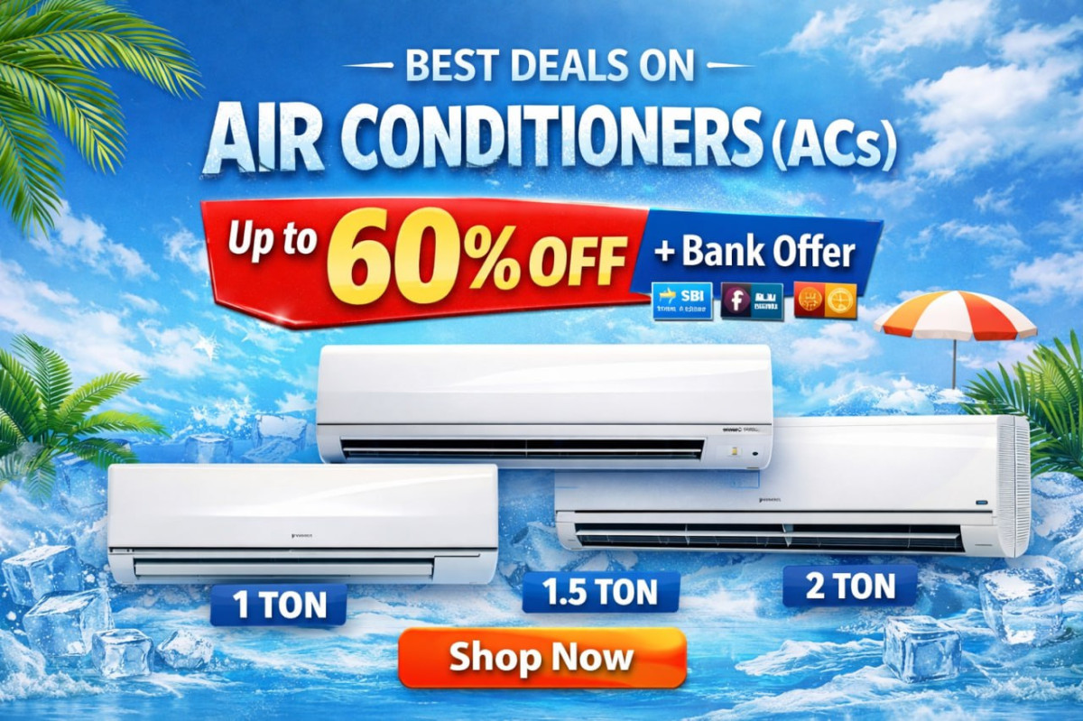 Best Deals On Air Conditioners (acs) 60 Bank Offer1 Ton - 1 4 Ton 1 5 Ton -