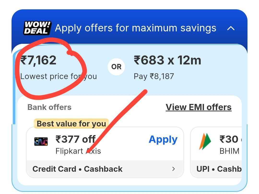 Big Loot 7162reg 60k With Flipkart Axis Card – Best Price in India