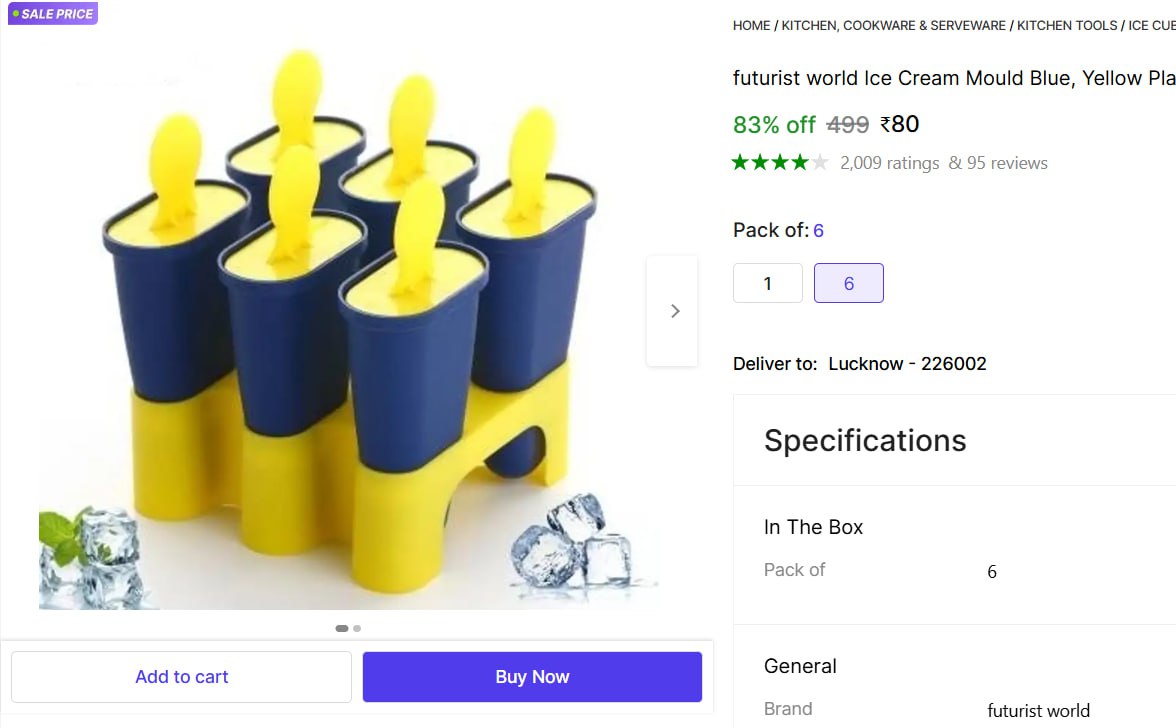 Ice Cube Tray (pack Of 6) 80 More Deals Click Here Must Read – Best Price i