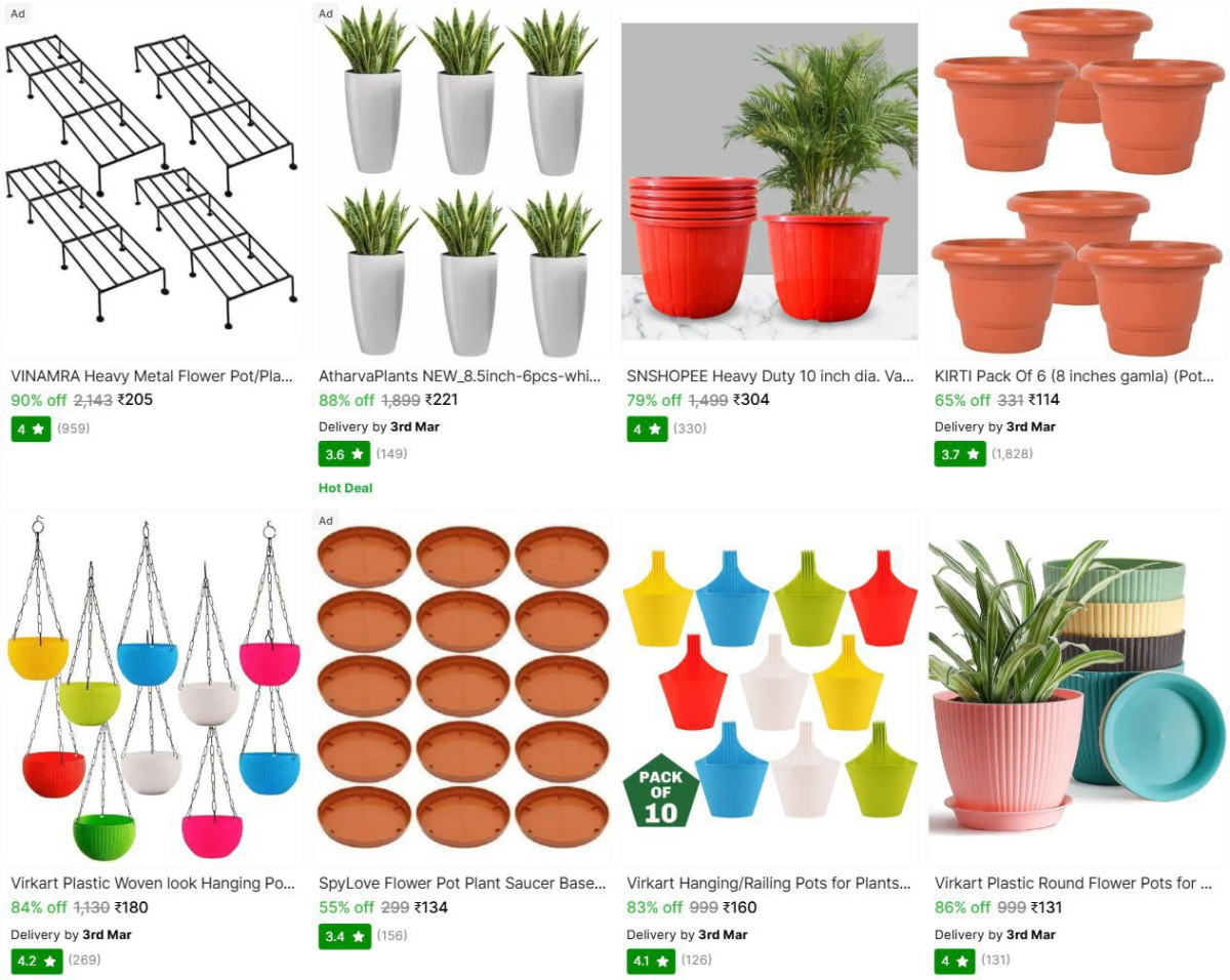 Plant Containers Stand From 114 – Best Price in India