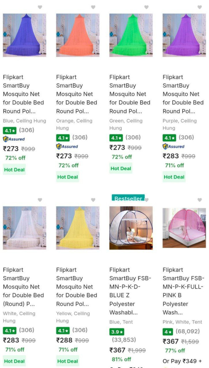 Grab Flipkart Smartbuy Mosquito Nets – Best Price in India