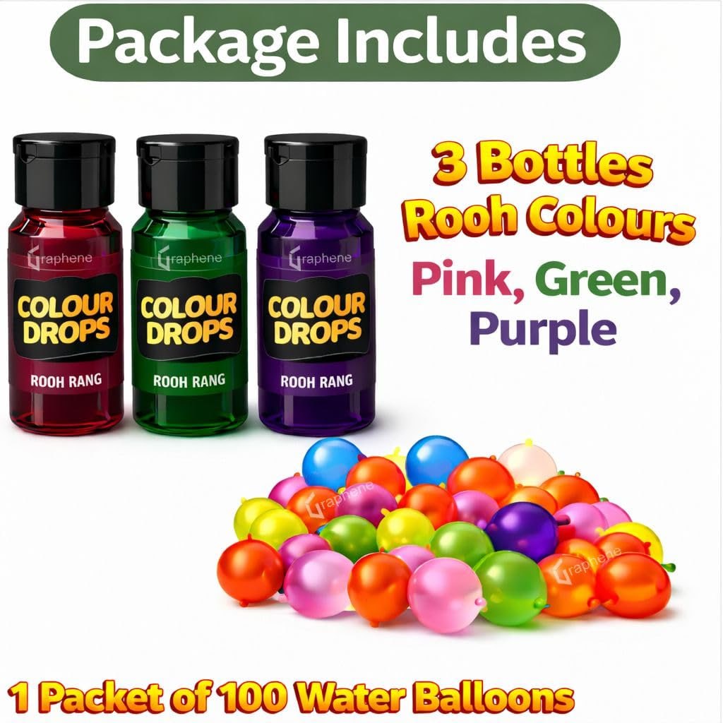 Holi Color Drops 100 Balloons 419 – Best Price in India
