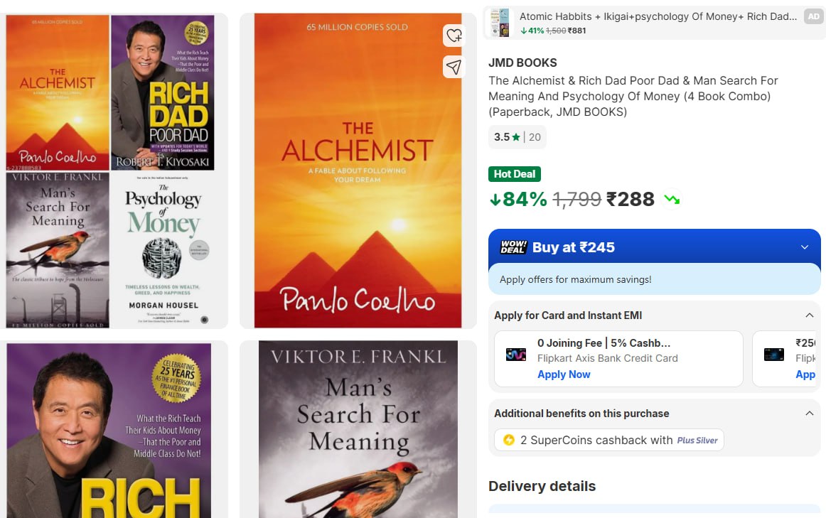 Flipkart Loot Bestselling Books Combo At Crazy Grab 4 Powerful Books In 1 S