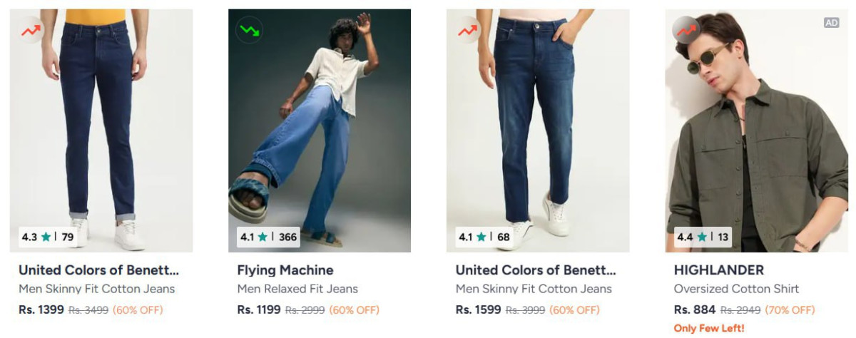 Myntra Min 60 On Mens Apparel Link – Best Price in India