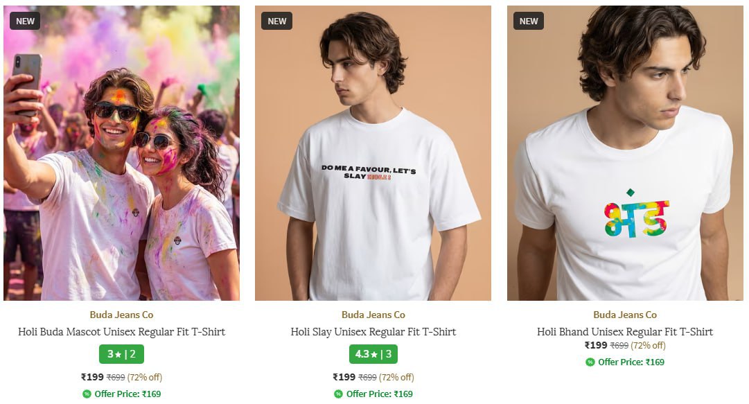 Holi Collection Is Live On Ajio Min 65 On Holi Fits Starting At Just 199 Pe