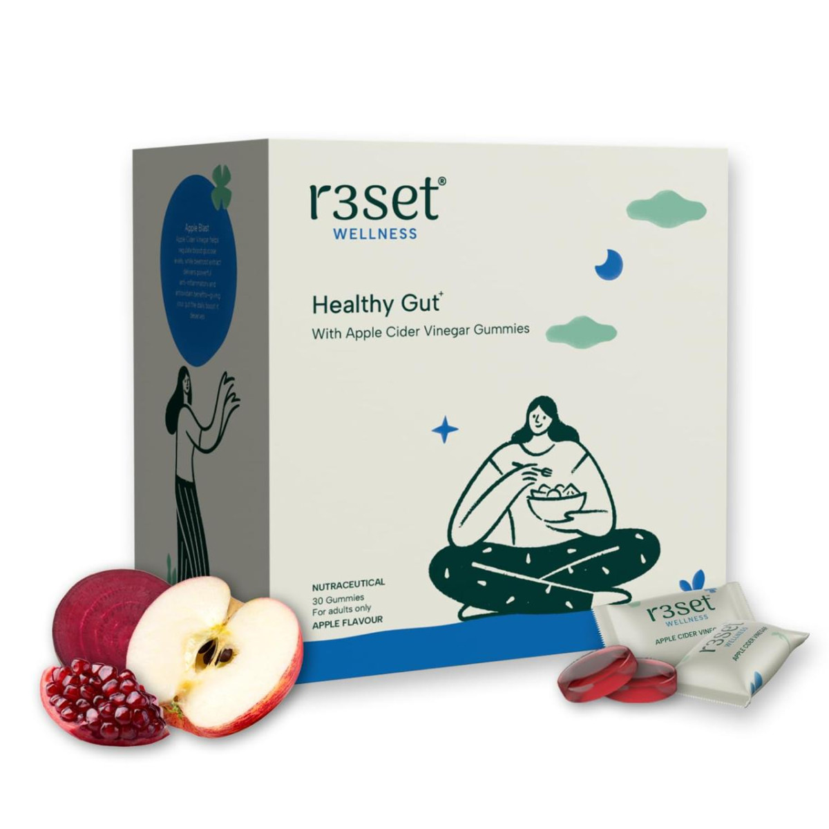 R3set Apple Cider Vinegar Gummies - 30 Days 241 – Best Price in India