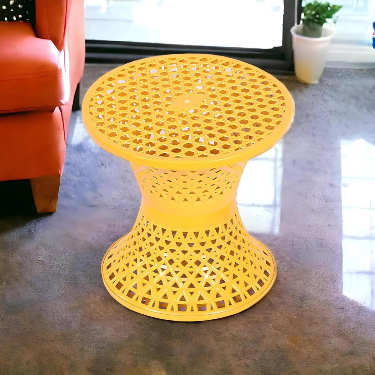 Kuber Industries Plastic Mesh Damroo Stool 297 – Best Price in India