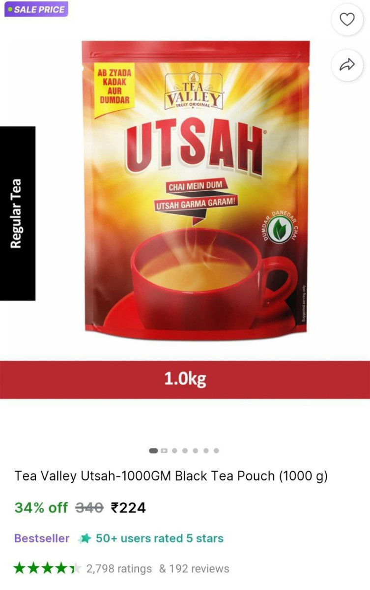 Tea Valley Utsah-1kg 224 – Best Price in India