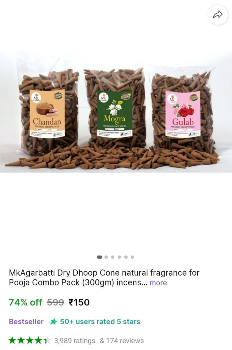 Dry Dhoop Cone Pack Of 3 (300gm) 150 – Best Price in India