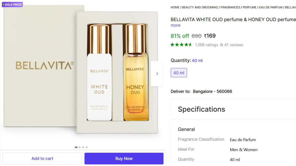Bellavita Perfume Pack Of 2 169 – Best Price in India