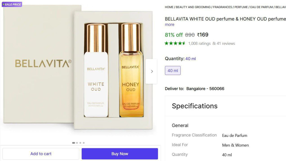 Bellavita Perfume Pack Of 2 169 – Best Price in India