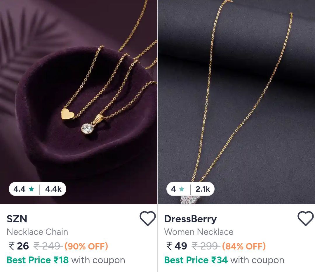 Myntra Jewellery Deals Jewellery Under 99 Jewellery Under 199 – Best Price 