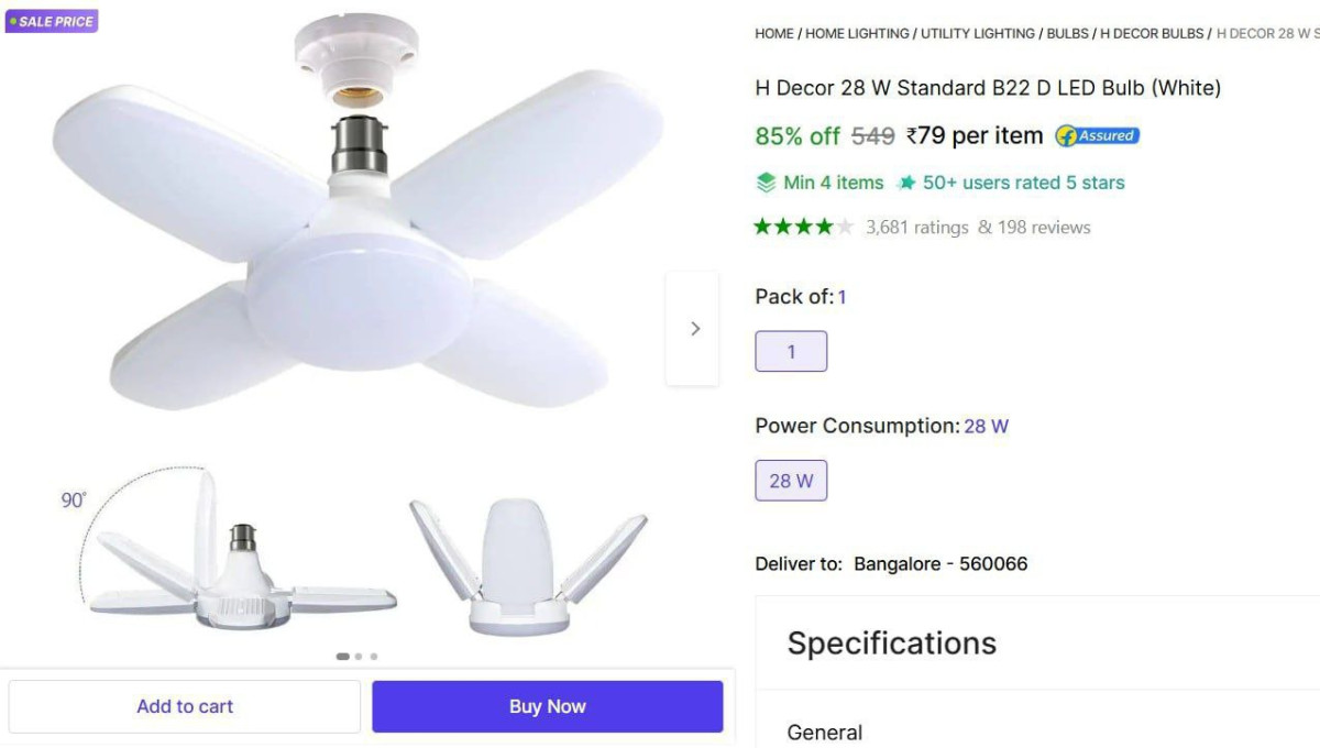 Loot 28 W Led Bulb 79 – Best Price in India