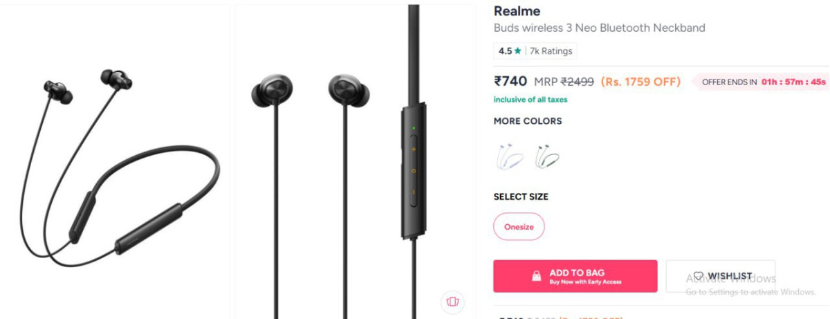 Myntra Loot Realme Wireless 3 Neo Flat At Rs 730 Bank Offers – Best Price i