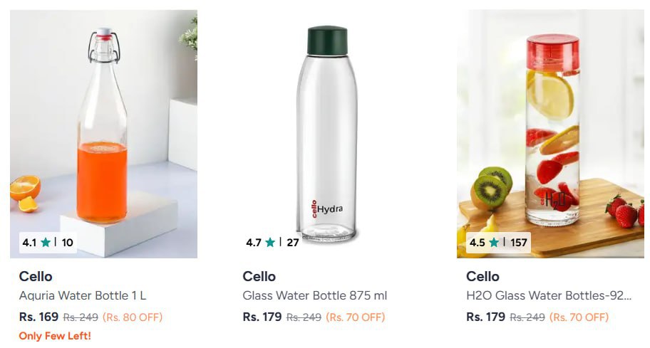 Myntra Loot Water Bottle Starting At 121 -lunch Box Starting At 159 -larah 