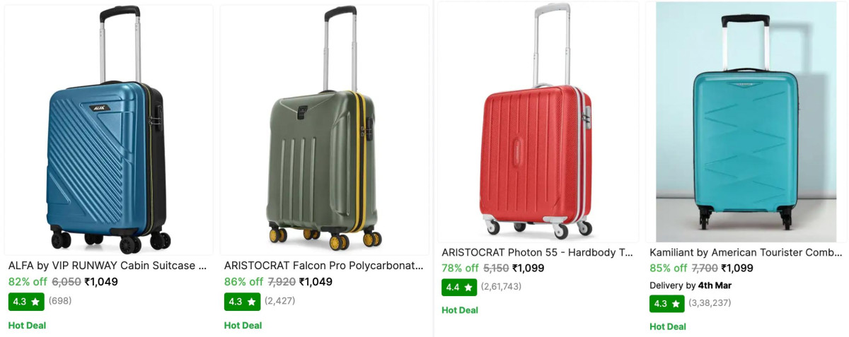 Loot 90 On Top Brands Luggage S Size M Size L Size Pack Of 2 Pack Of 3 – Be