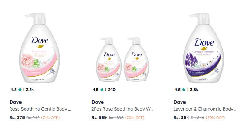 On Dove Beauty Products – Best Price in India