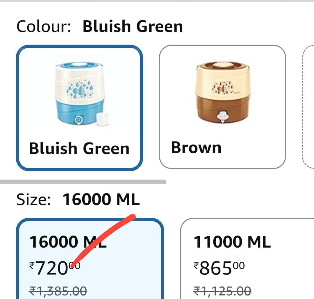 Ml Costs Less Than 11000mlmilton 18 Water Jug Insulated 16 Ltr At Rs 720 – 