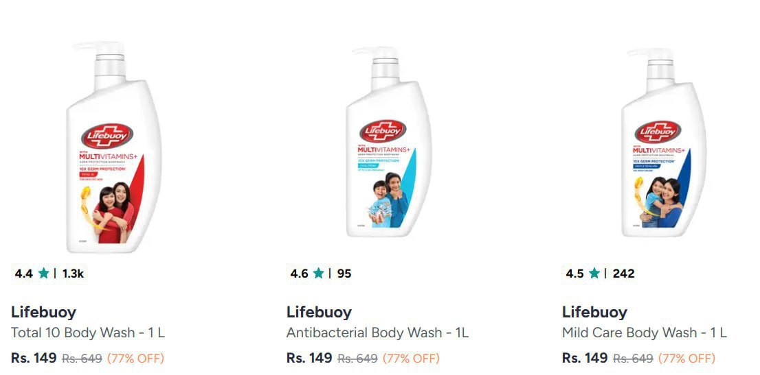Myntra 77 On Lifebuoy Body Wash – Best Price in India