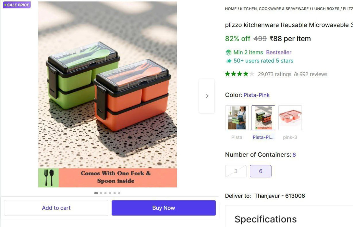 Grab Lunch Box 88 – Best Price in India