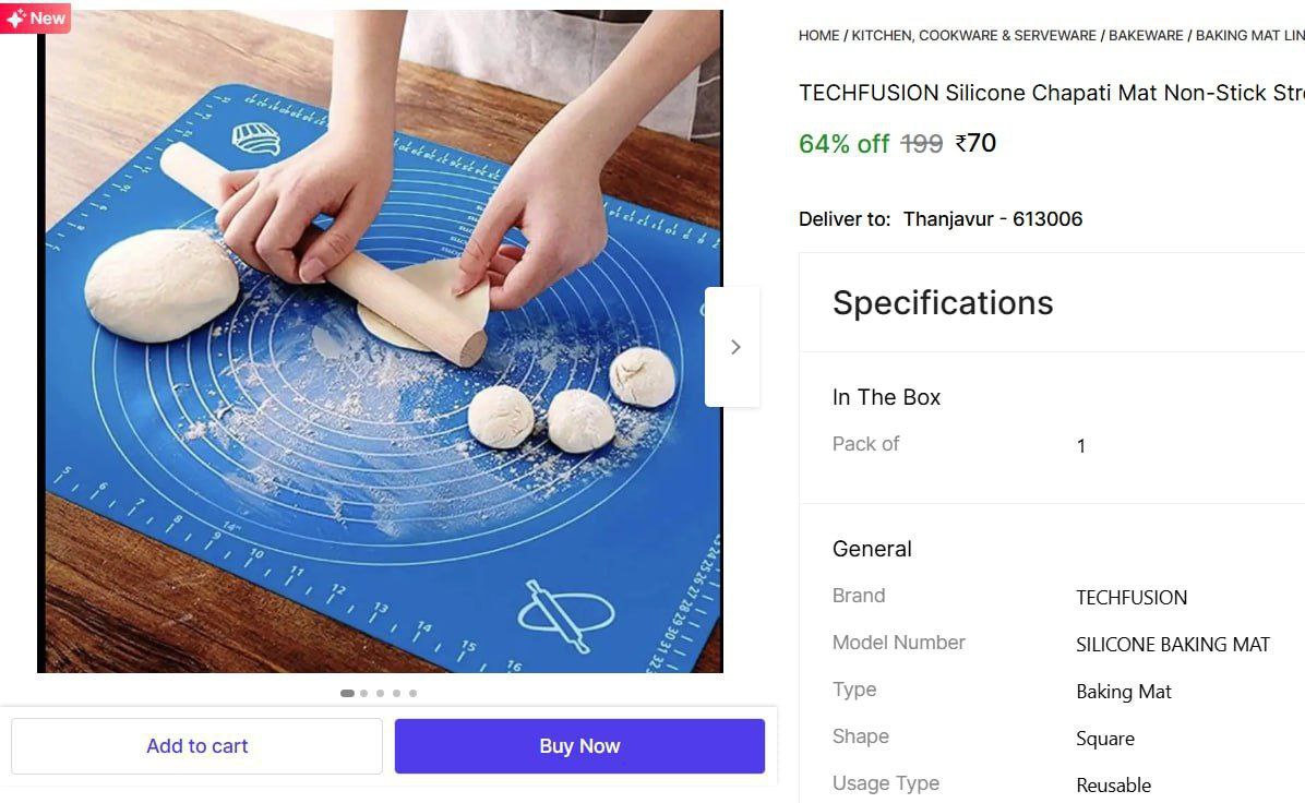 Silicone Chapati Mat 70 – Best Price in India