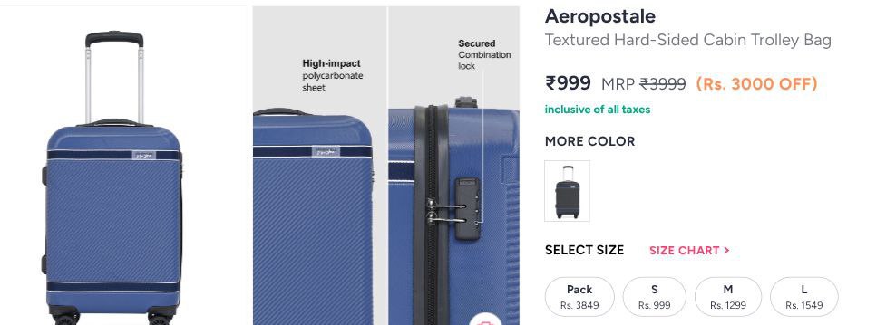 Myntra Mega Drop On Aeropostale Trolley At 999 – Best Price in India