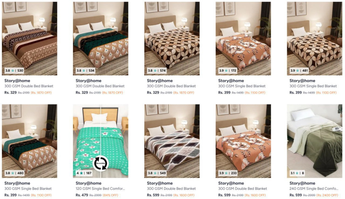 Summer Blankets Comforters Starts 329 – Best Price in India