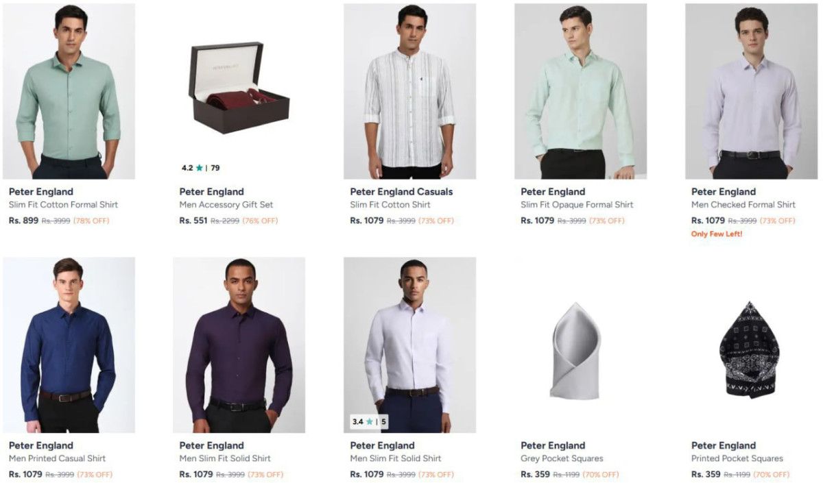 Up To 78 On Peter England – Best Price in India