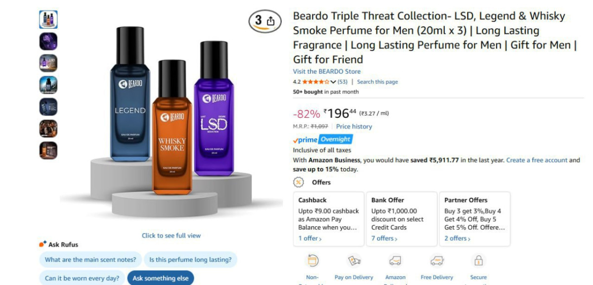 Beardo Triple Threat Collection 20ml 193 – Best Price in India