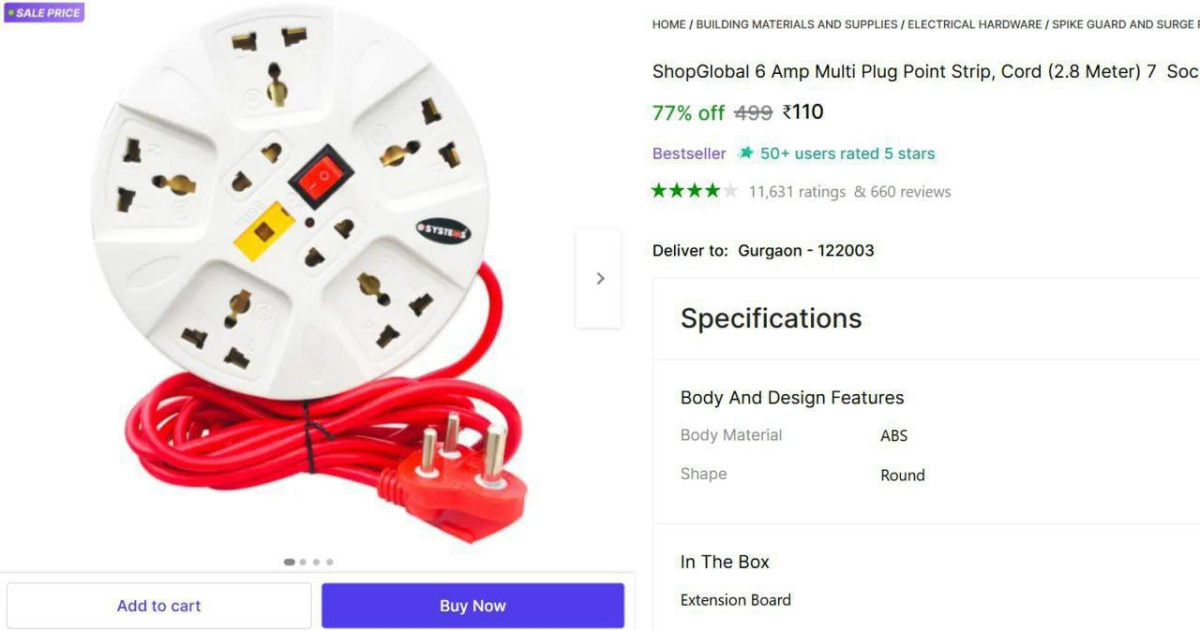 Socket Extension Board 110 – Best Price in India