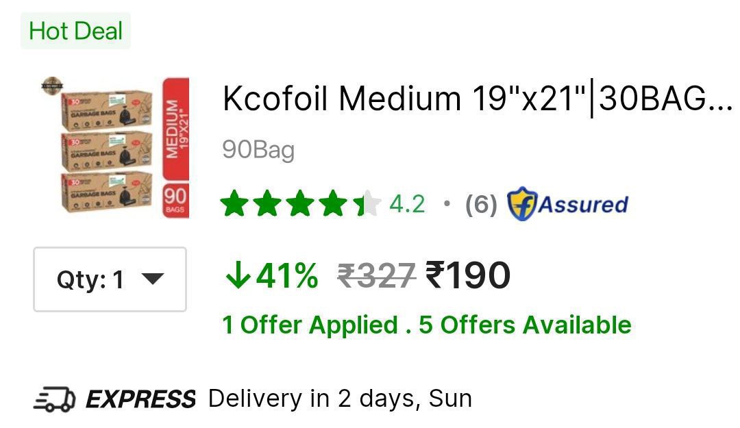 Garbage Bags Pack Of 90 190 – Best Price in India