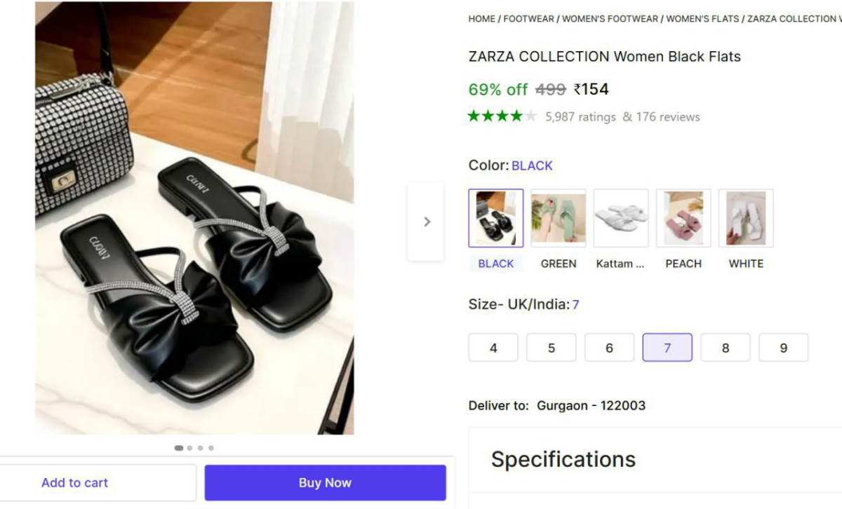 Women Black Flats 154 – Best Price in India