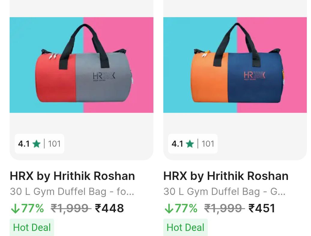 Flipkart 80 On Hrx By Hrithik Roshan Duffel Bags Link Track Pants Starting 