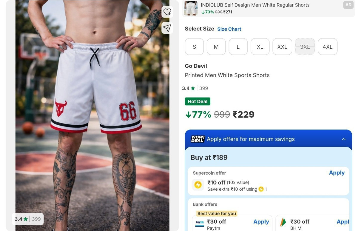 Men S Printed Shorts At 229 – Best Price in India