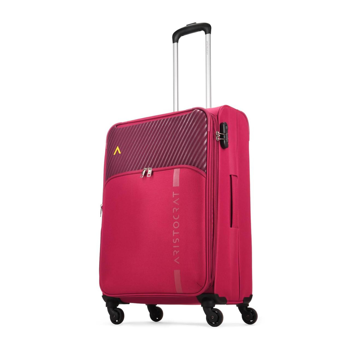 Aristocrat Striker Medium Size Soft Check In Luggage (69 Cm) Spacious Polye