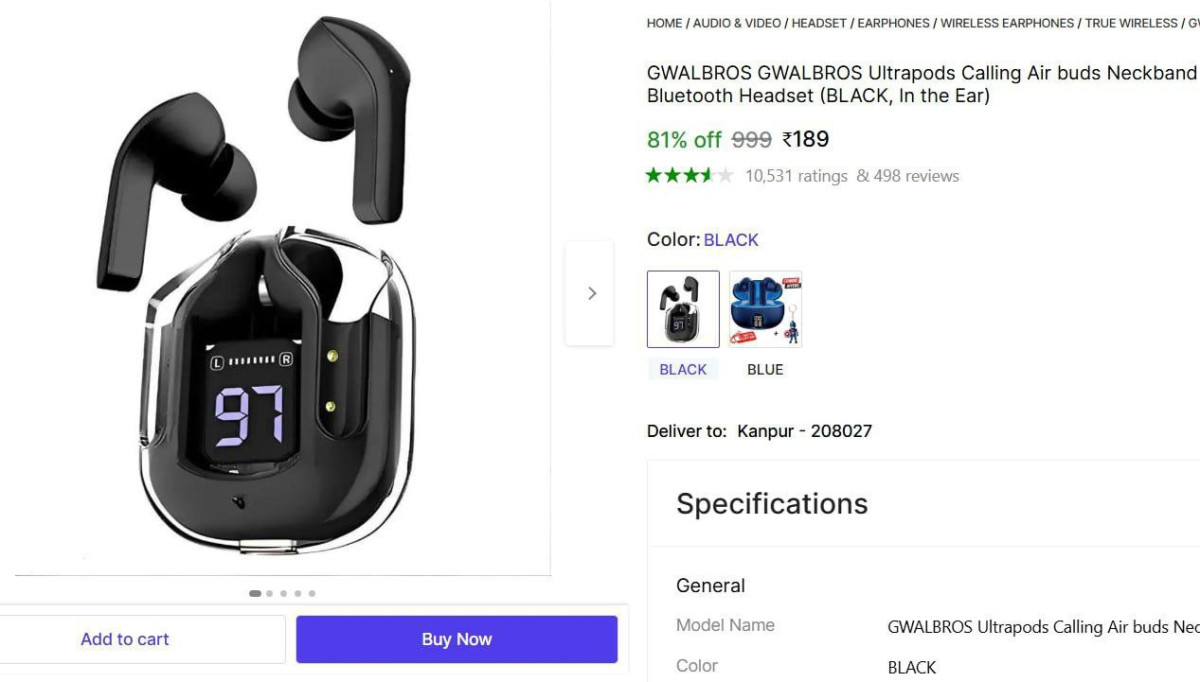 Gwalbros Ultrapods Calling Air Buds 189 – Best Price in India