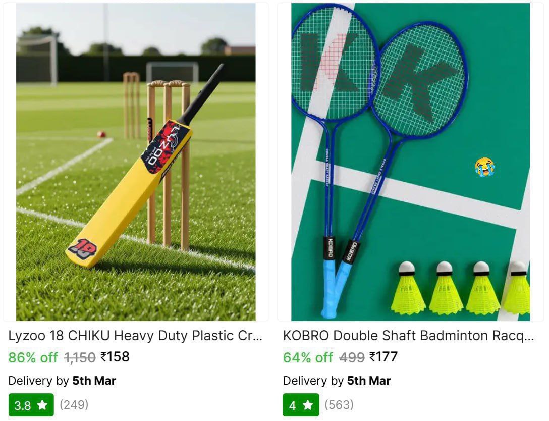 Sports Essentials From Starts 158more – Best Price in India