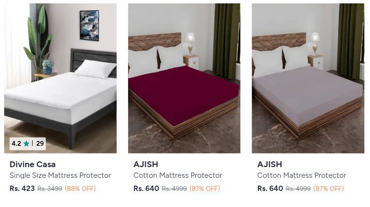 Myntra Mattress Protector 88 Offsolid Matters Protector 87 Offcotton Mattre