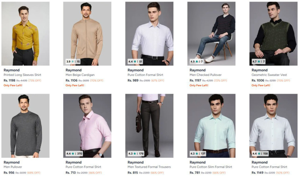 Myntra Loot 73 On Raymond Clothing Blazers Suit Sets Clothing – Best Price 
