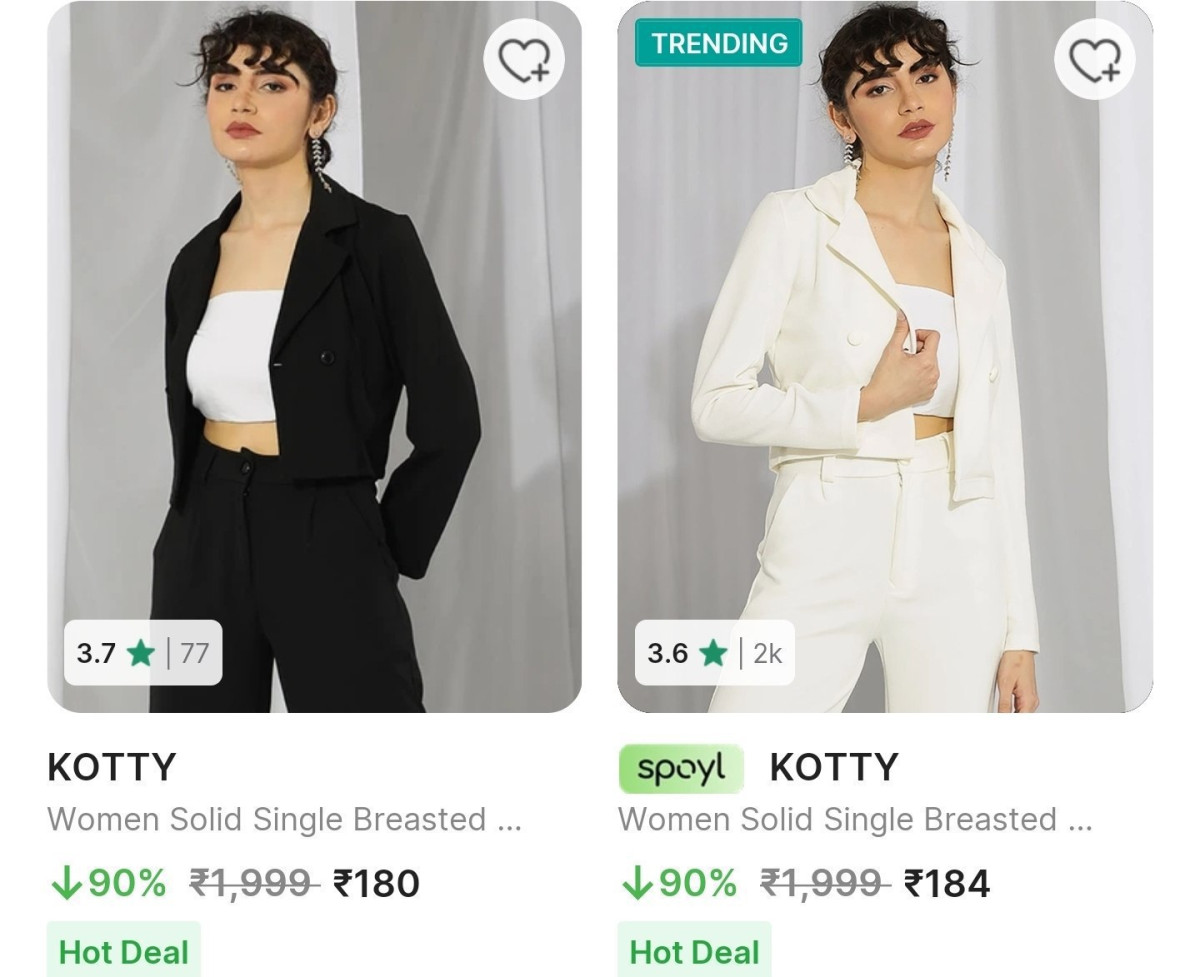 Women S Blazers From 180 – Best Price in India