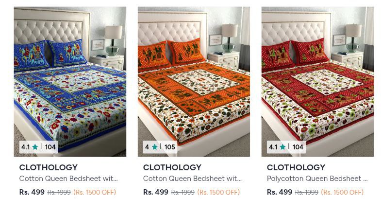 Mega Home Deals Limited Time Offers Double Bed Jaipuri Bedsheets Starting 4