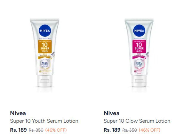 Myntra Nivea Super 10 Glow Serum Exclusive On Myntra At 46 Makeup Revolutio