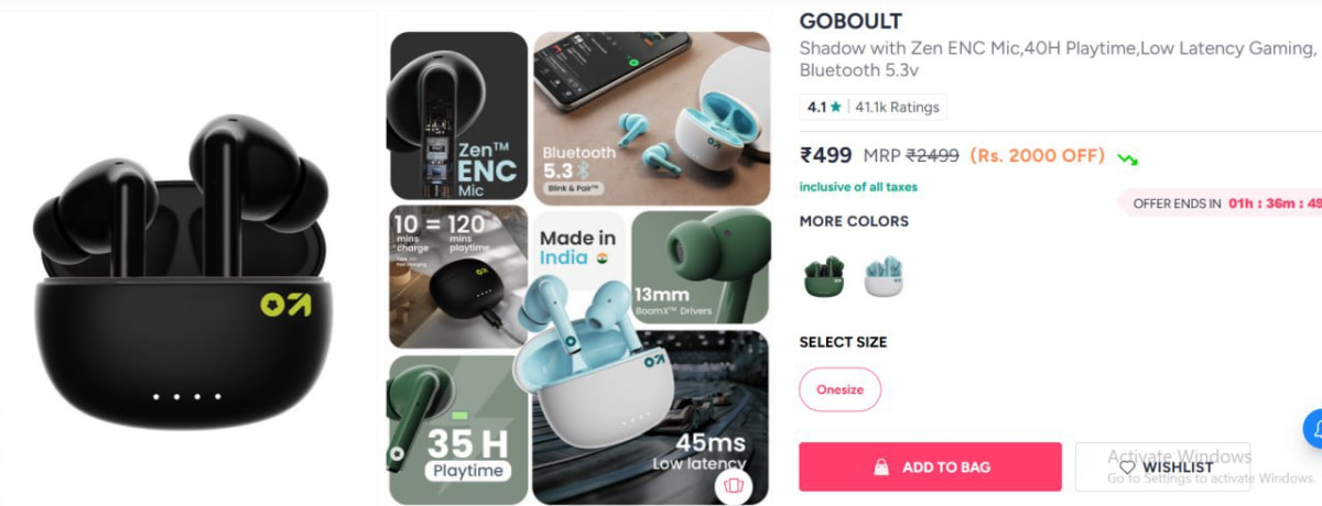 Myntra Goboult Shadow Zen Enc Mic At Rs 499 Bank Offers – Best Price in Ind
